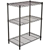 Amazon Basics - Estantería con 3 baldas- negro